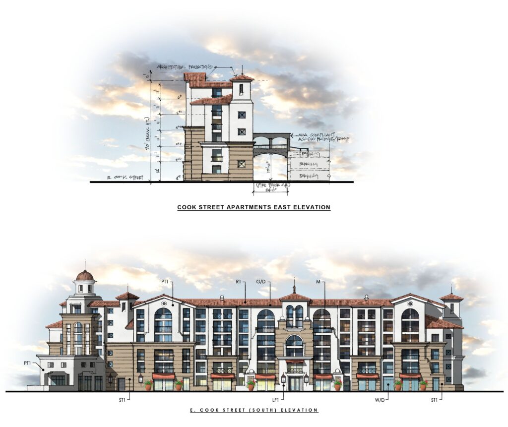 2022 11 11 a12 cook street apartments elevations & color board 30x42